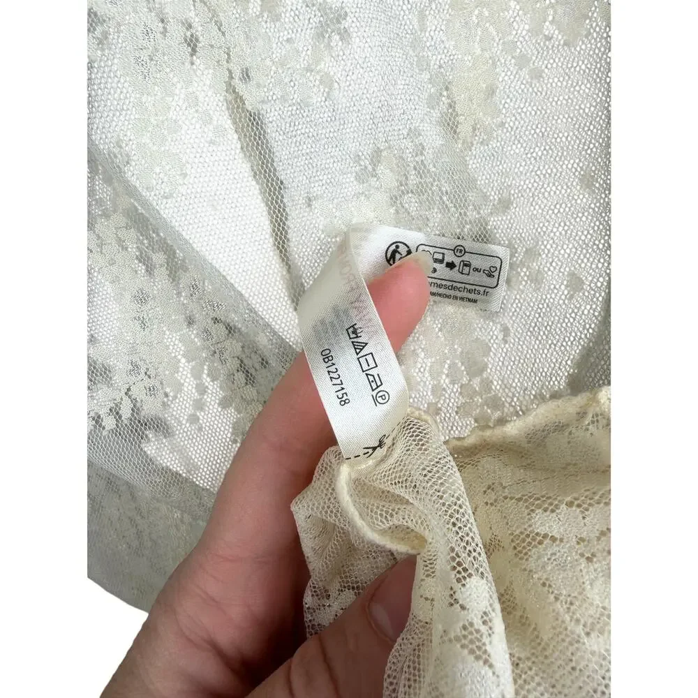 Free People Lady Lux Layering Top XL Evening Creme